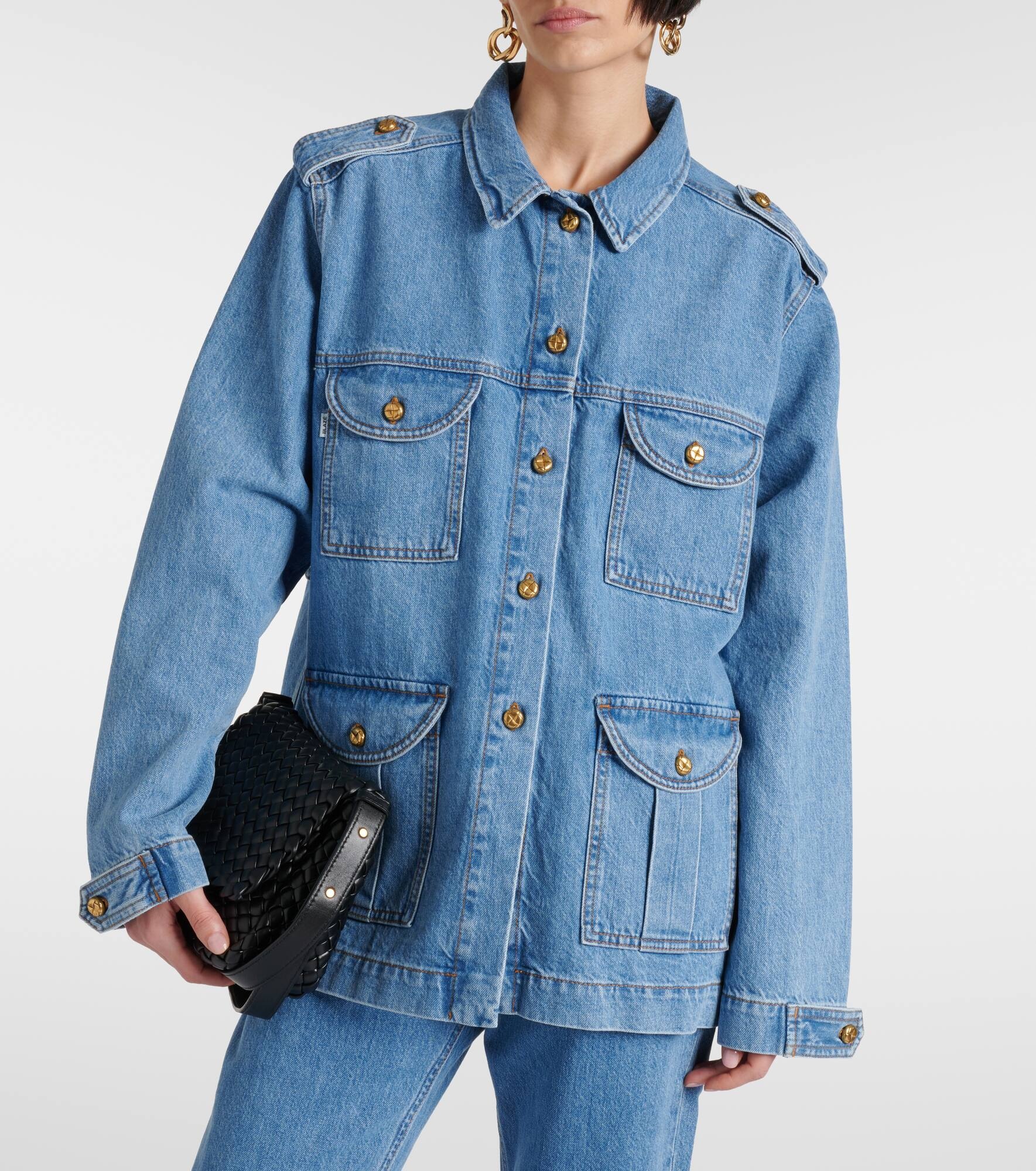 Sahariana oversized denim jacket - 7
