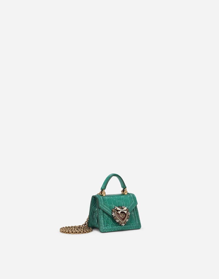 Devotion micro bag in crocodile flank leather - 2