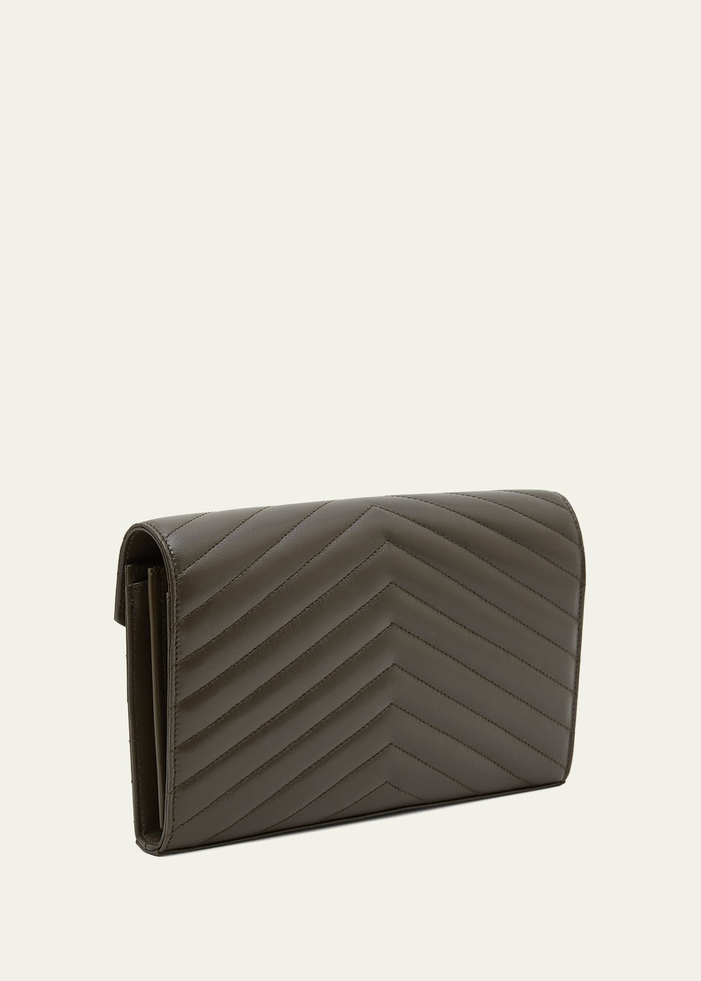 YSL Monogram Large Wallet on Chain in Smooth Leather - 3