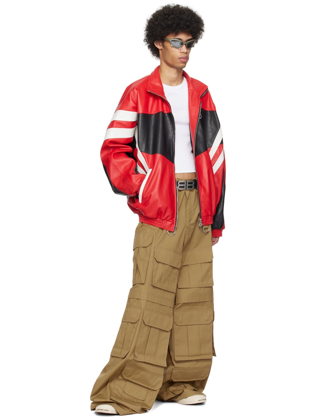 Beige Multipocket Cargo Pants - 5