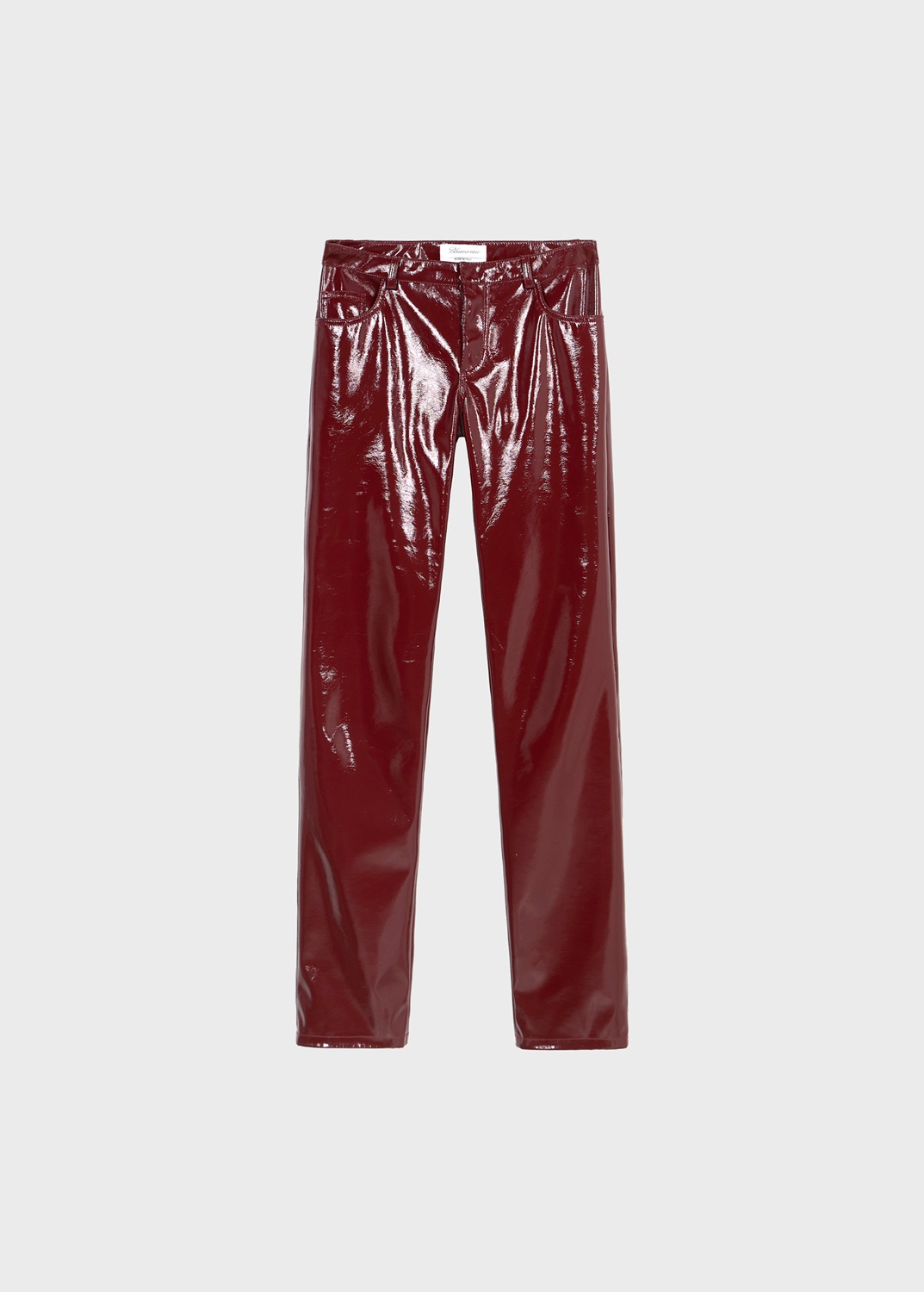 PATENT STRAIGHT PANTS - 1