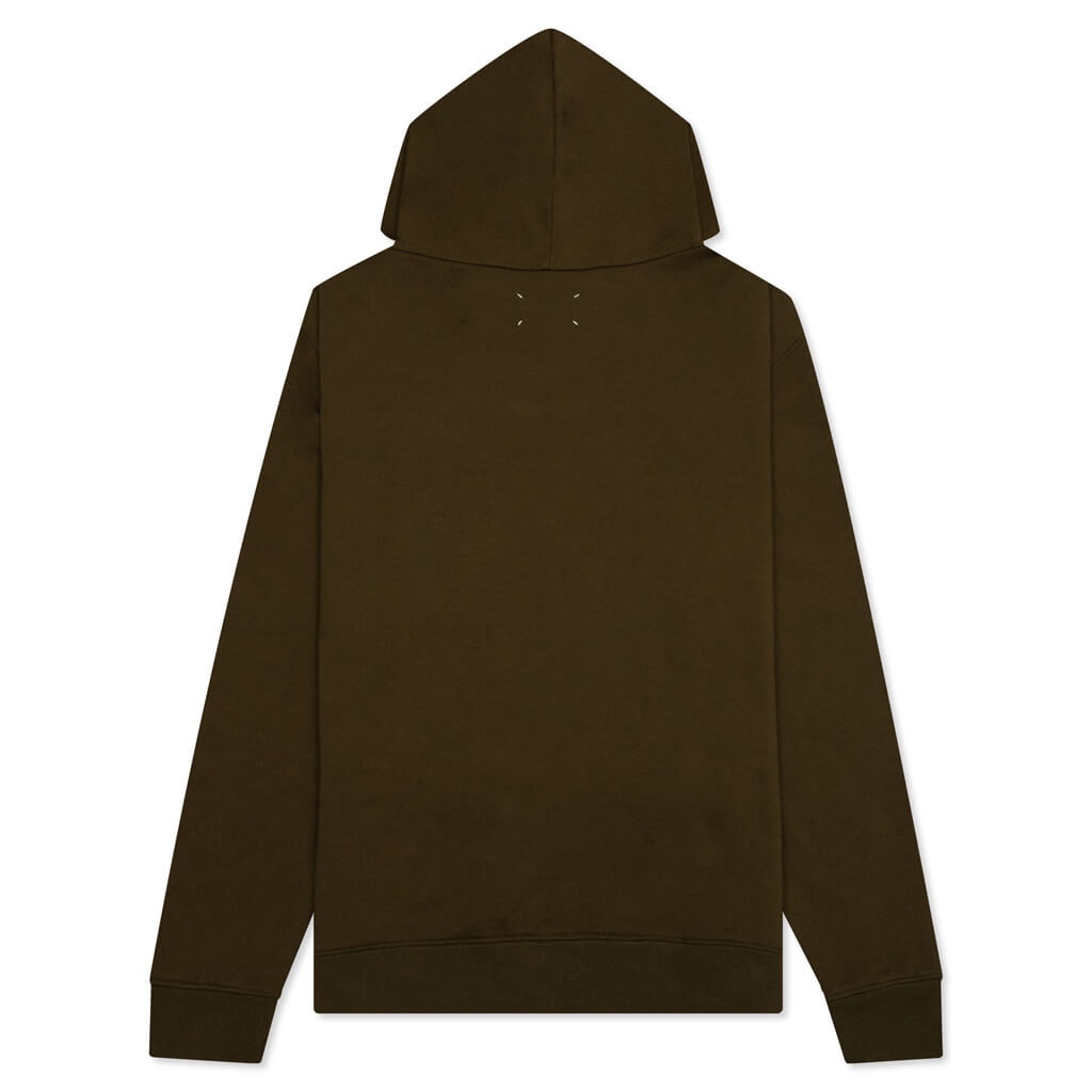 MUSHROOM LONG-SLEEVED HOODED SWEATSHIRT - MILITARY OLIVE - 2