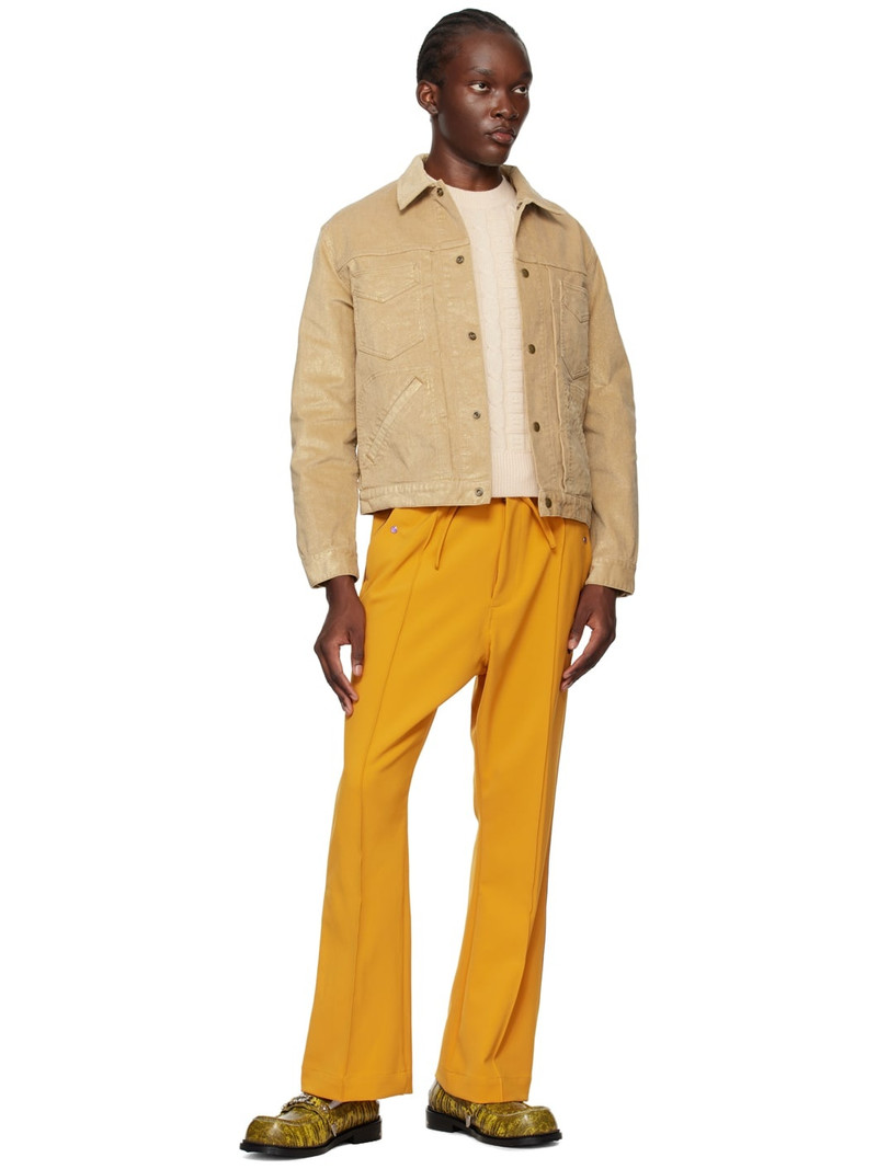 TOGA VIRILIS Yellow Croc-Embossed Loafers outlook