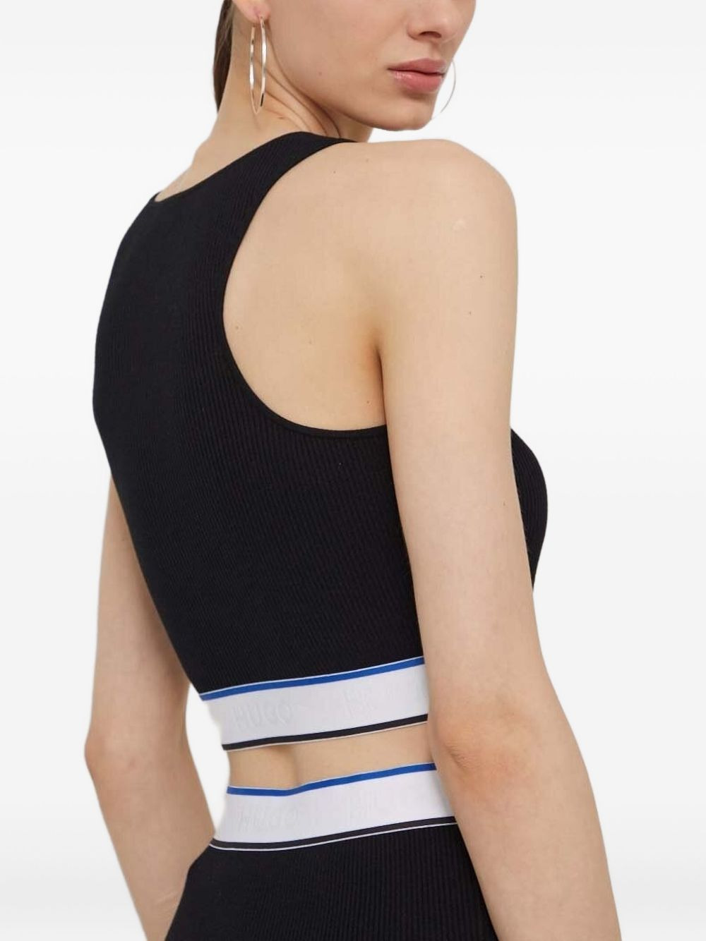 ribbed-knit cropped top - 3