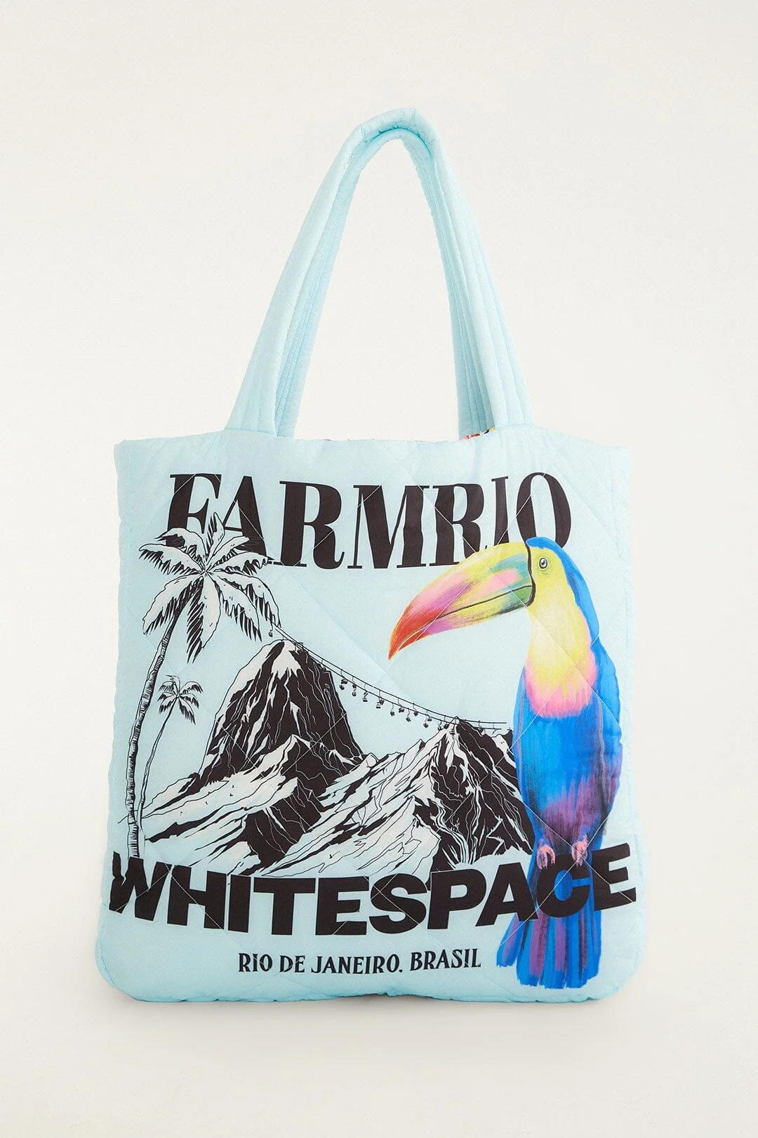 Blue Toucan Puffer Tote Bag - 1