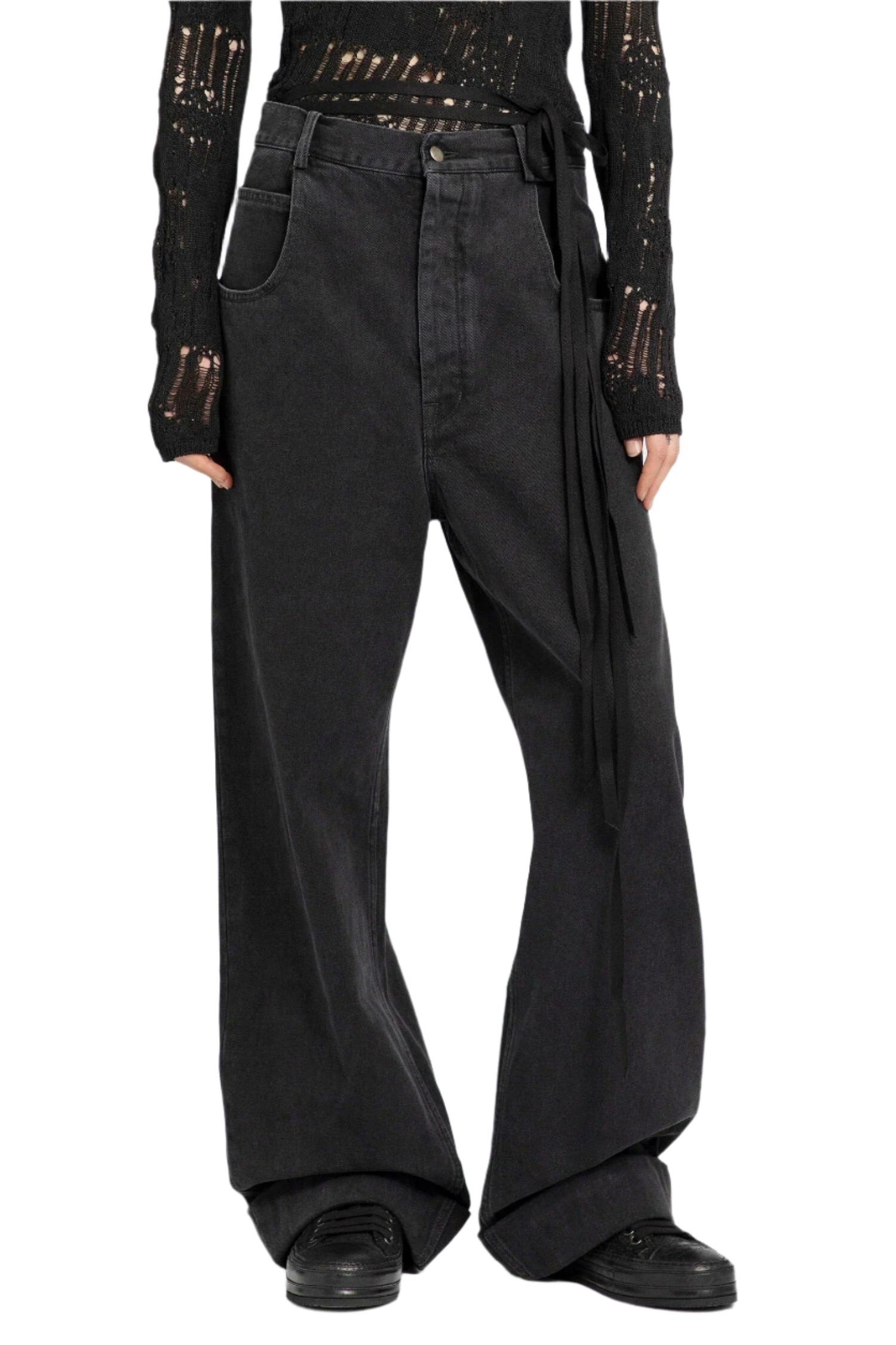 ANN DEMEULEMEESTER WOMAN GREY JEANS - 5