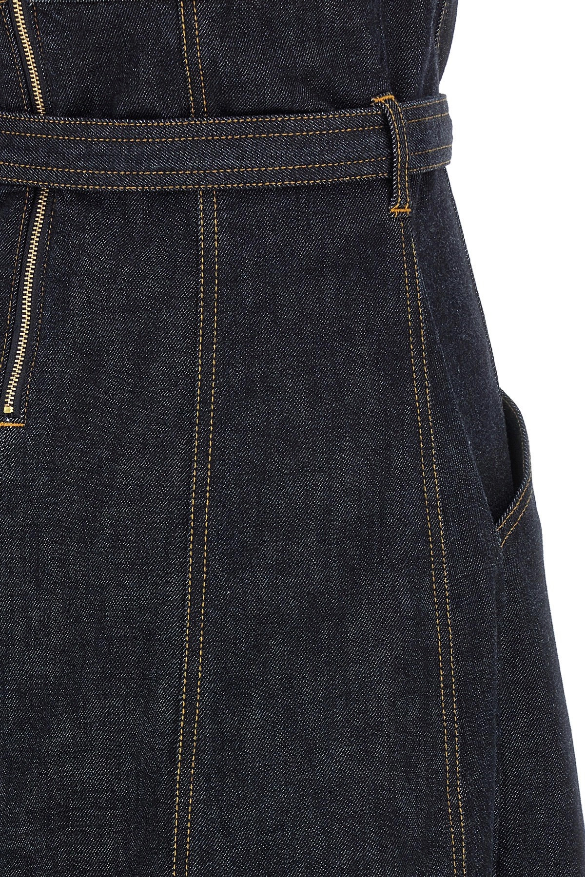'Indigo Denim Bandeau Midi Dress' dress - 4
