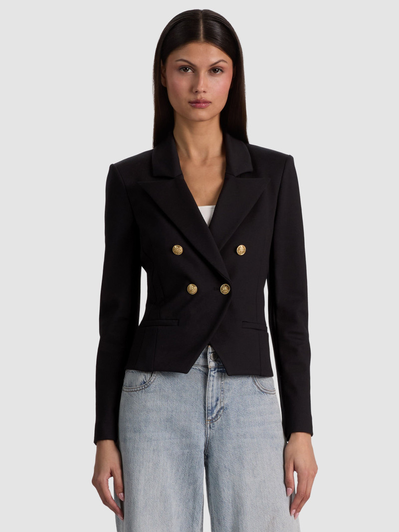 SABLE DOUBLE BREASTED CROPPED BLAZER 2