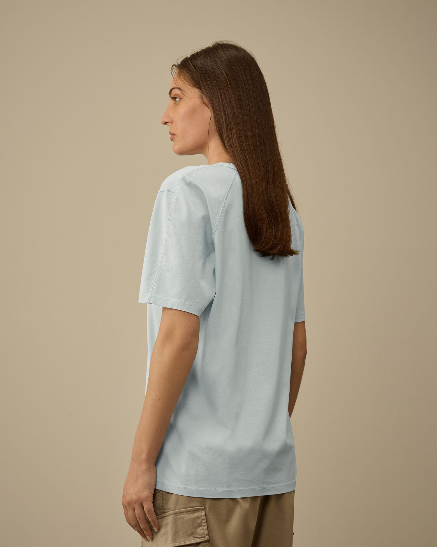 70/2 Mercerized Jersey Printed Logo T-Shirt - 5