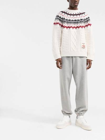 Palm Angels fair-isle cable-knit jumper outlook