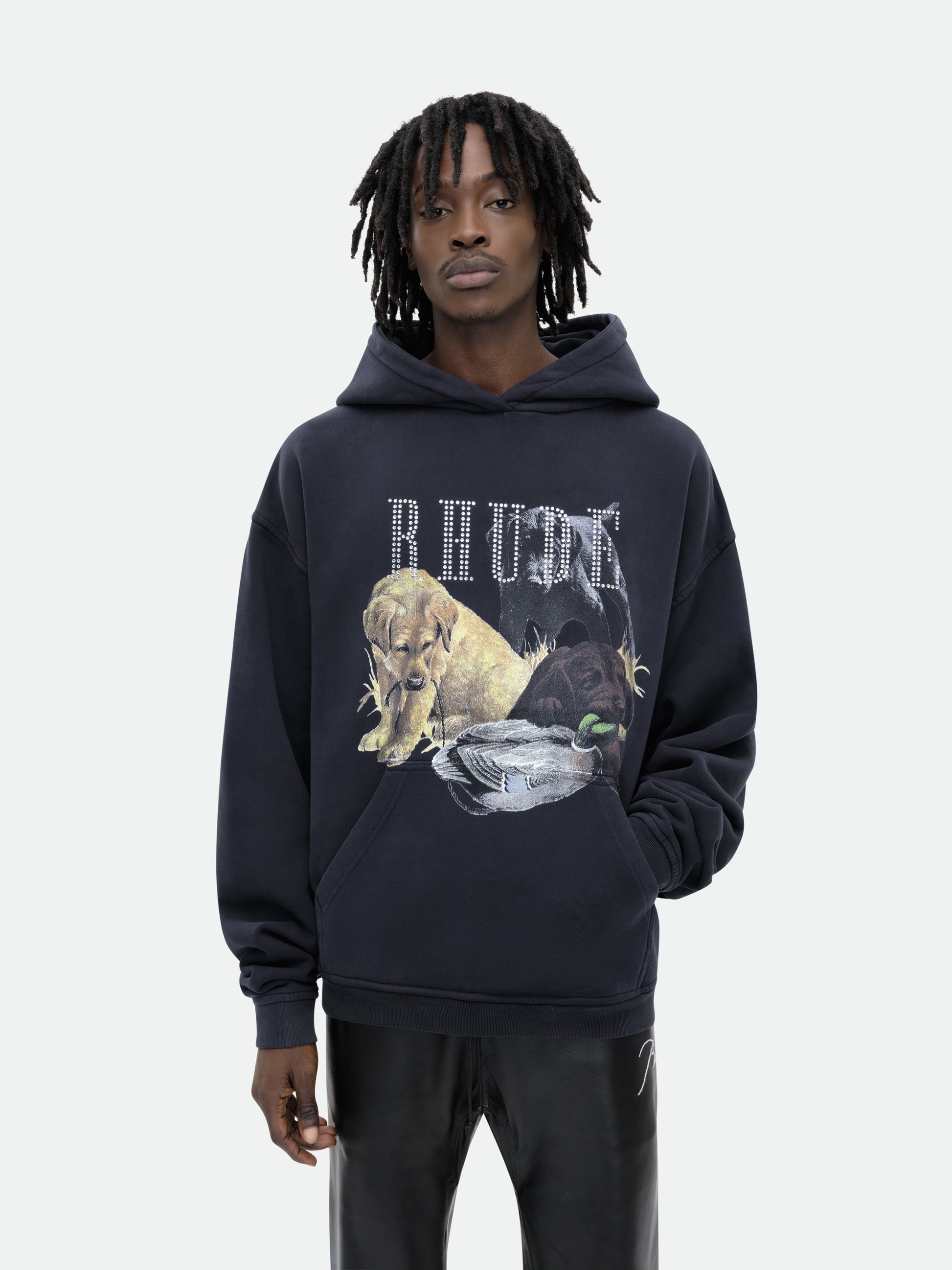 RHINESTONE HUNTING DOG HOODIE - 6