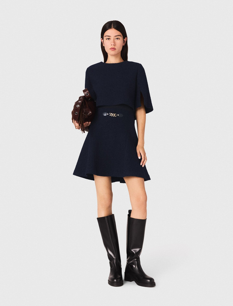 maje 2-in-1 tweed-effect dress outlook