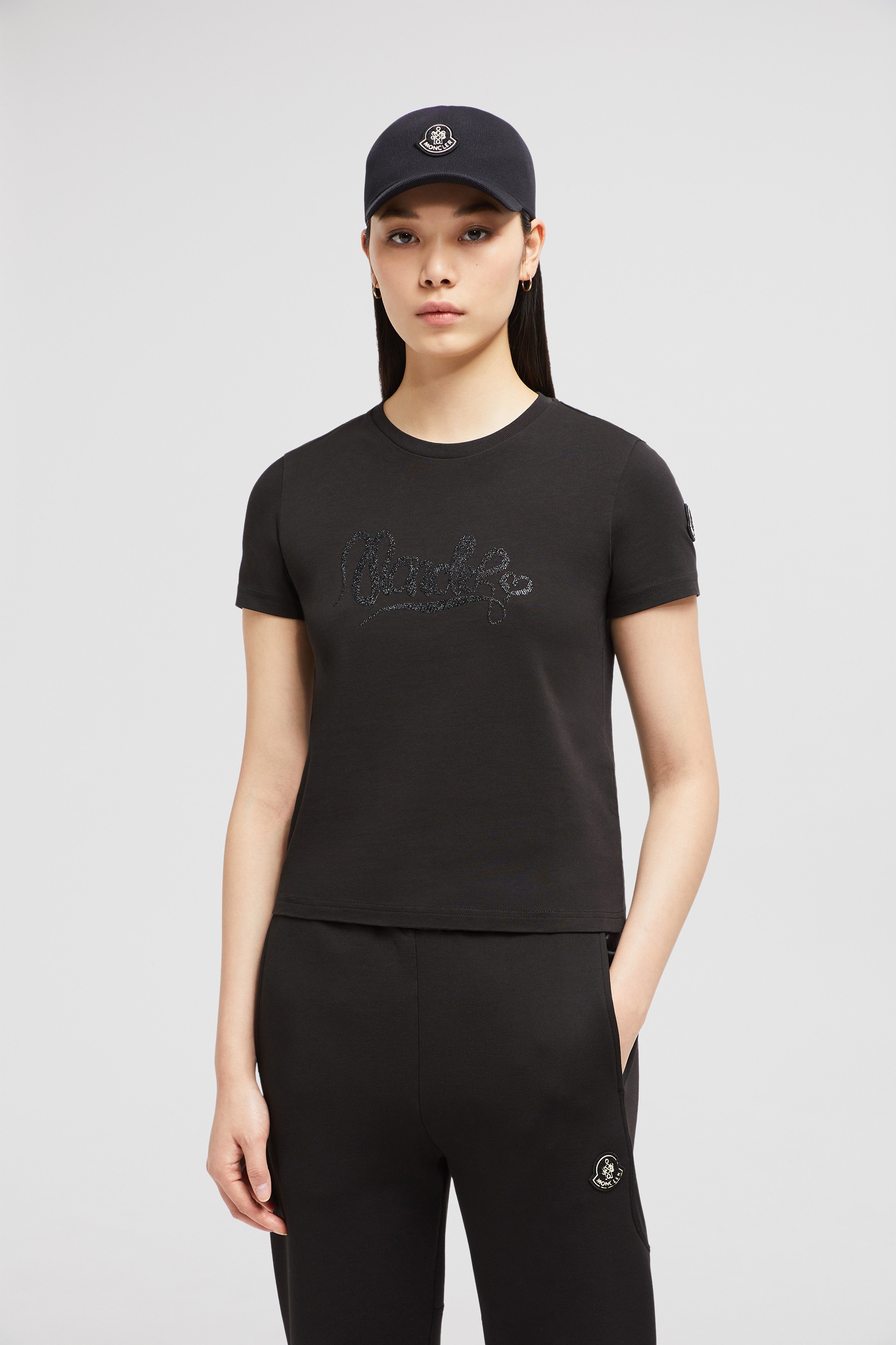 Embroidered Calligraphy Logo Cotton T-Shirt - 2