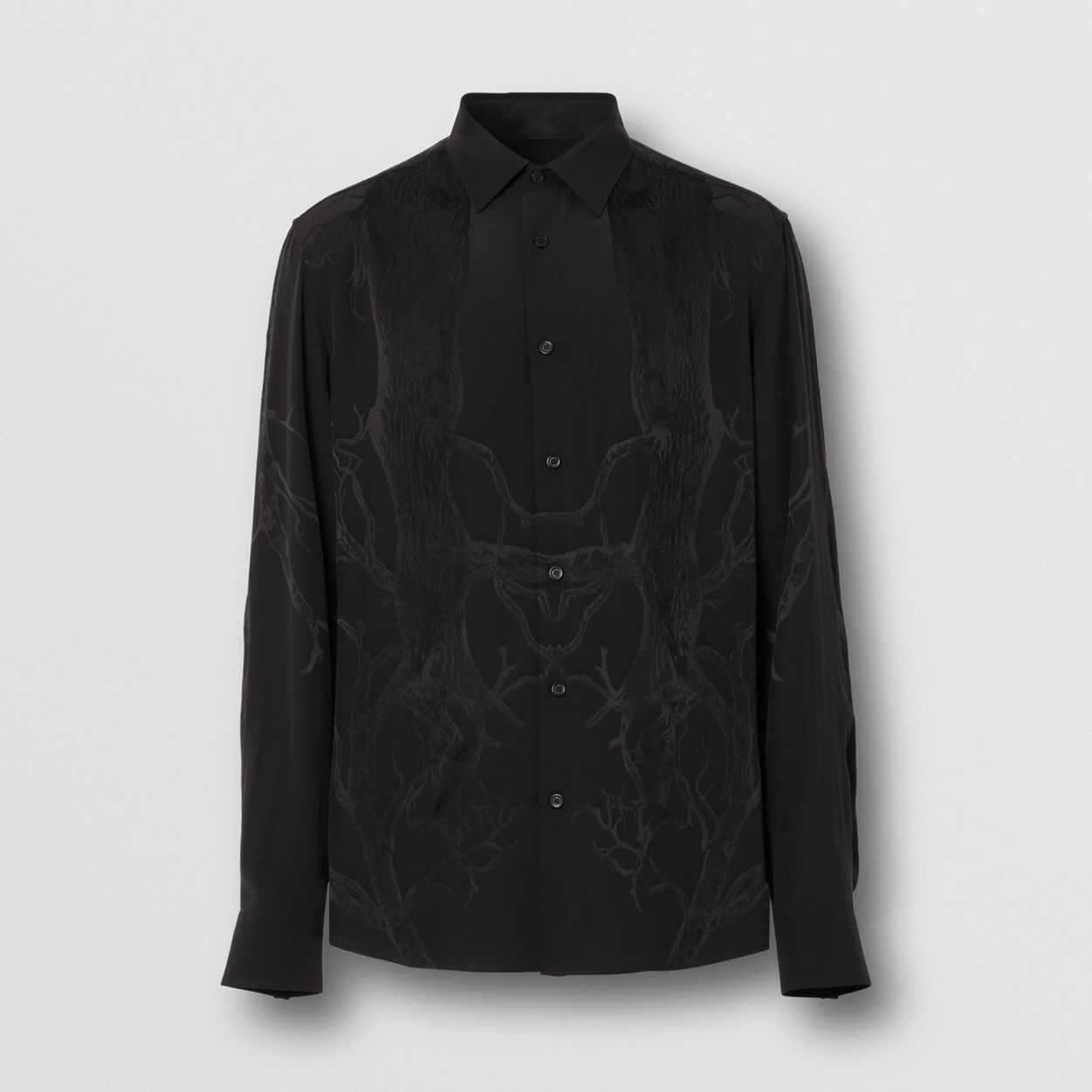 Slim Fit Elm Silk Jacquard Shirt - 1