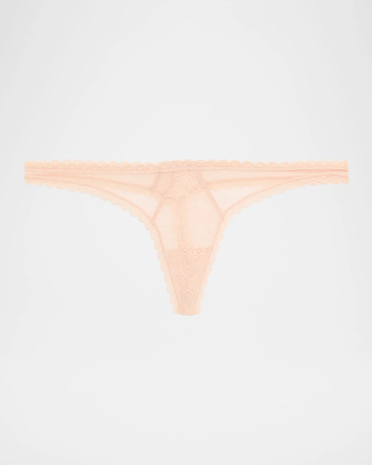 Dahlia Scalloped Lace Thong - 1