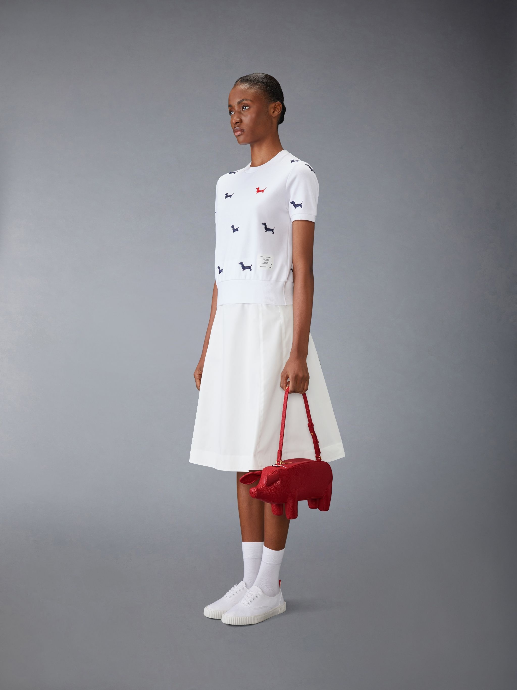 Pebble Grain Pig Baguette Bag - 4