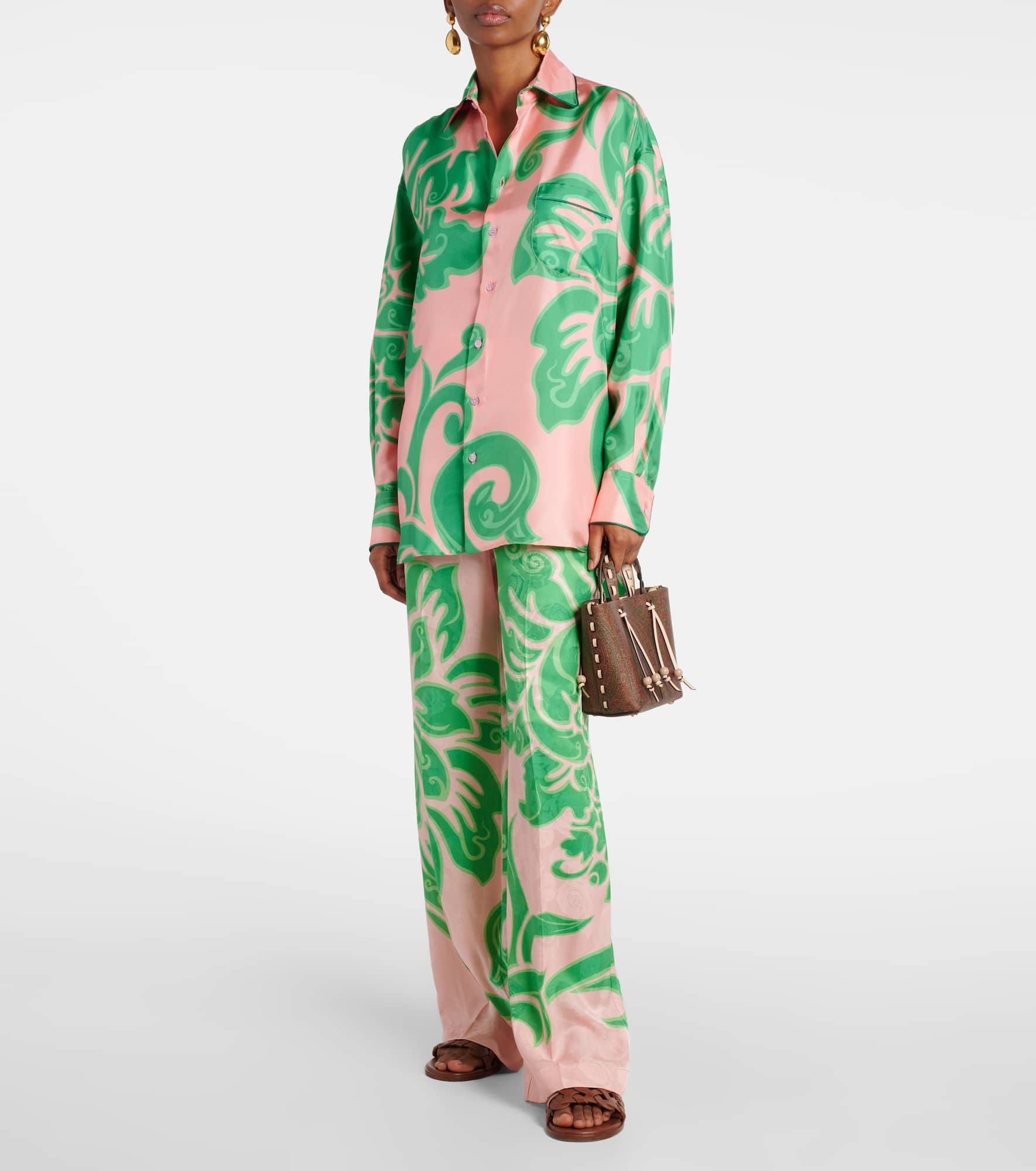 Printed silk blouse - 2