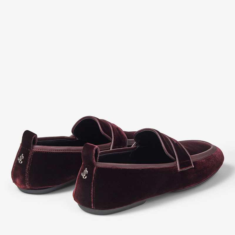 JIMMY CHOO Buxton
Oxblood Velvet Loafers outlook