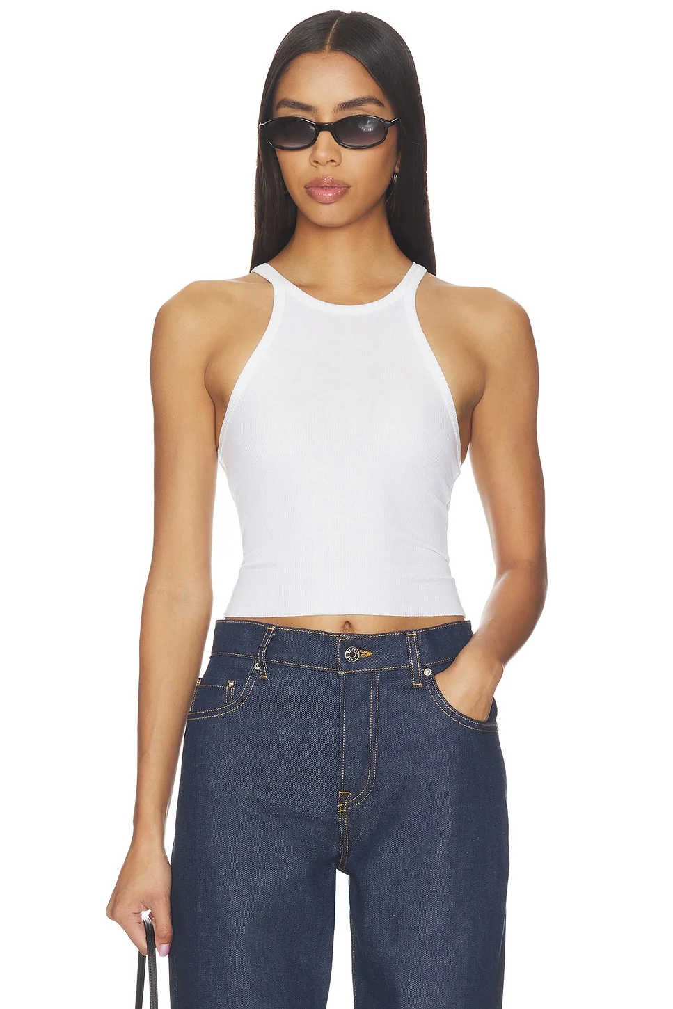 Cropped Racer Tank - 1