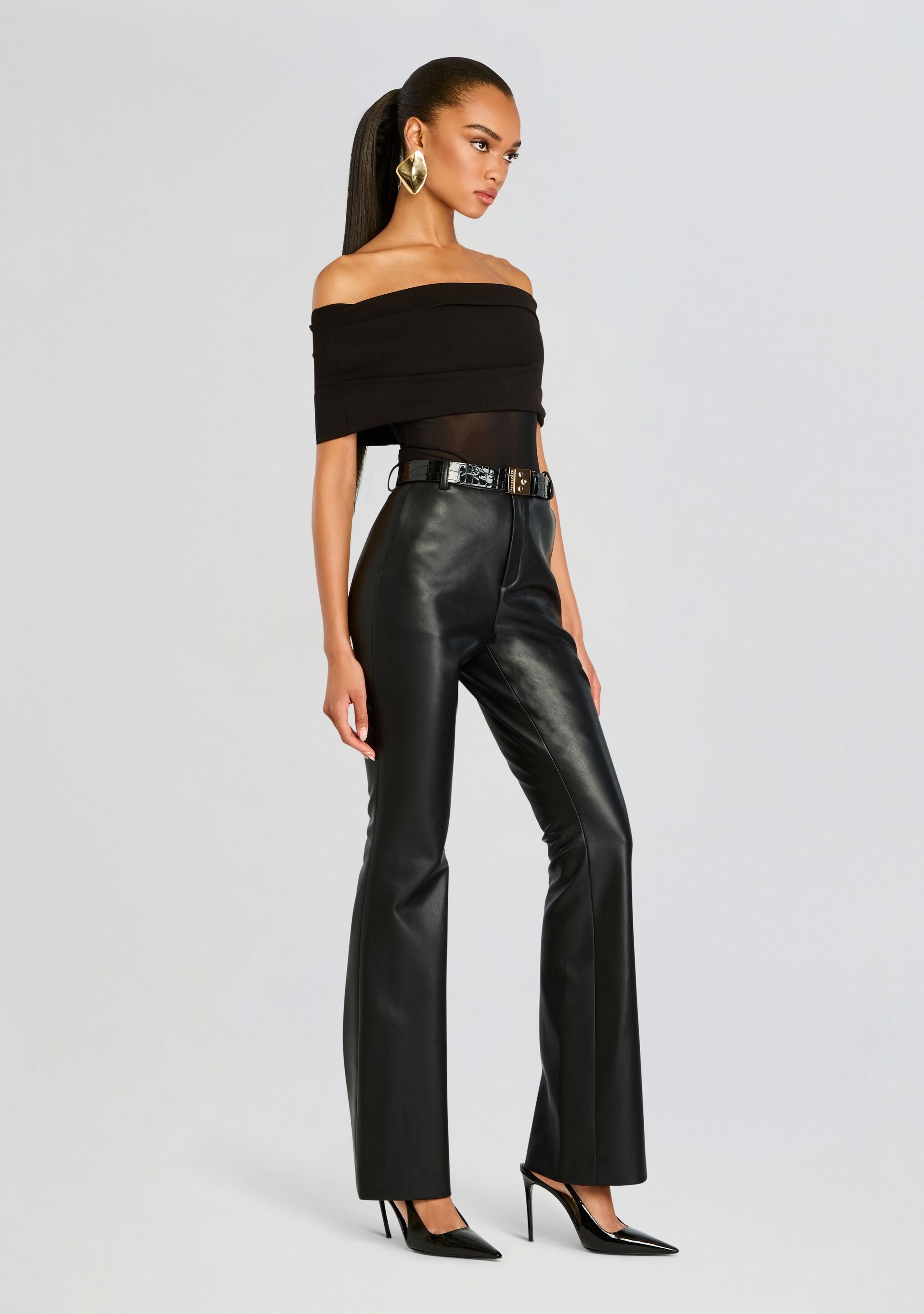 RONJA VEGAN LEATHER TROUSER - 3