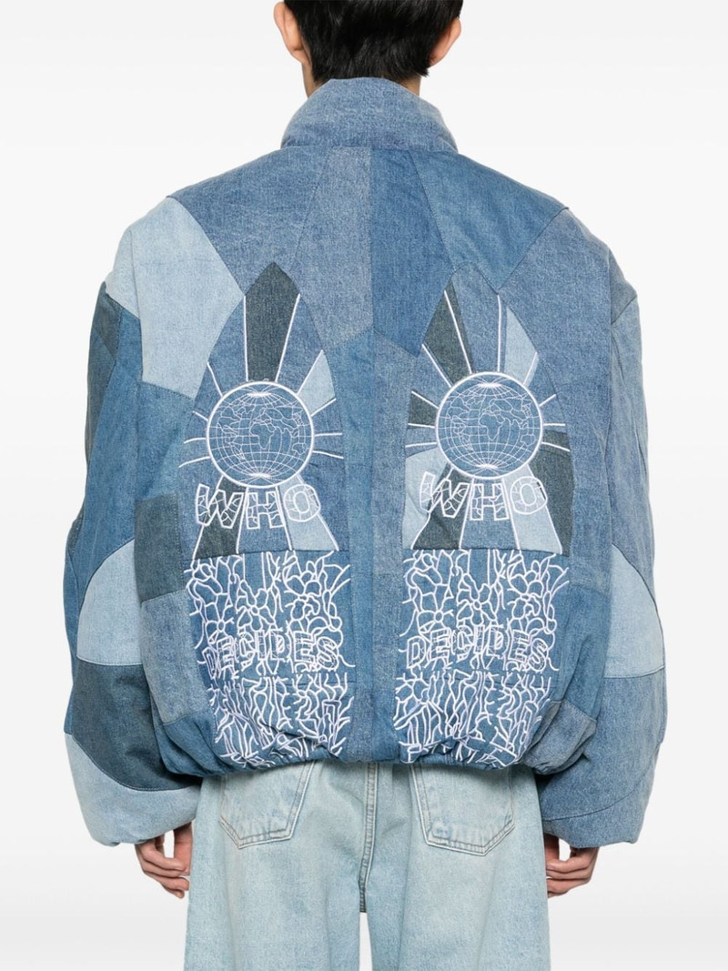 logo-embroidered cotton jacket 4