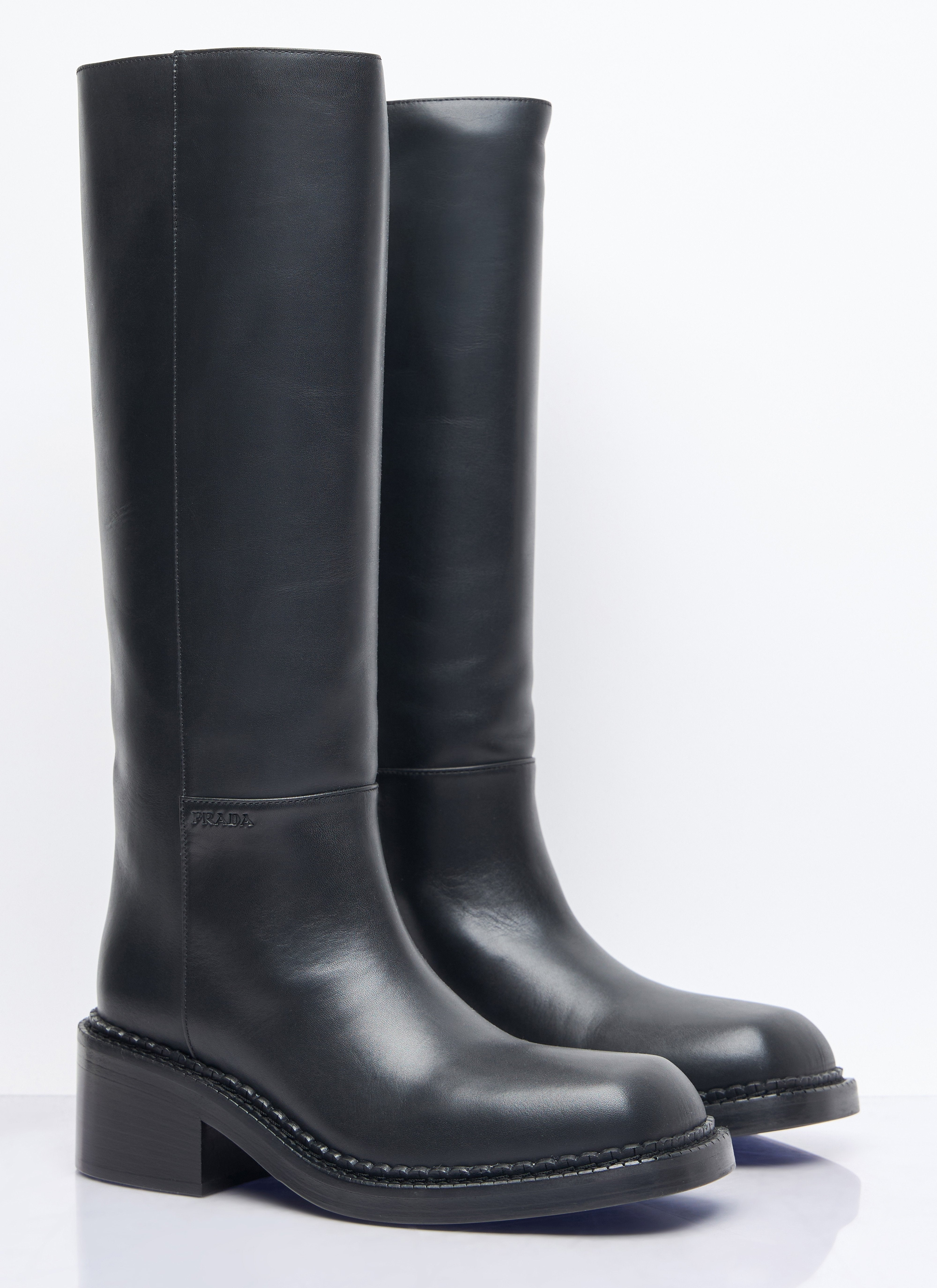 Prada Women Leather Knee-High Boots - 3