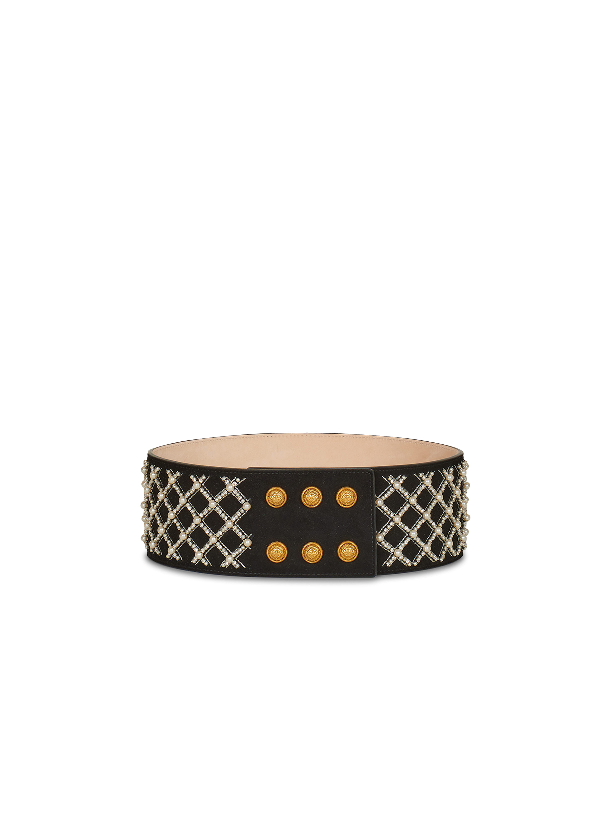 Leather embroidered Coin Belt belt - 3