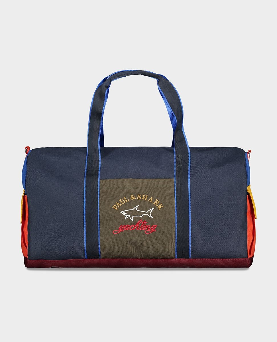Color Block Duffle With Embroidered Logo - 1