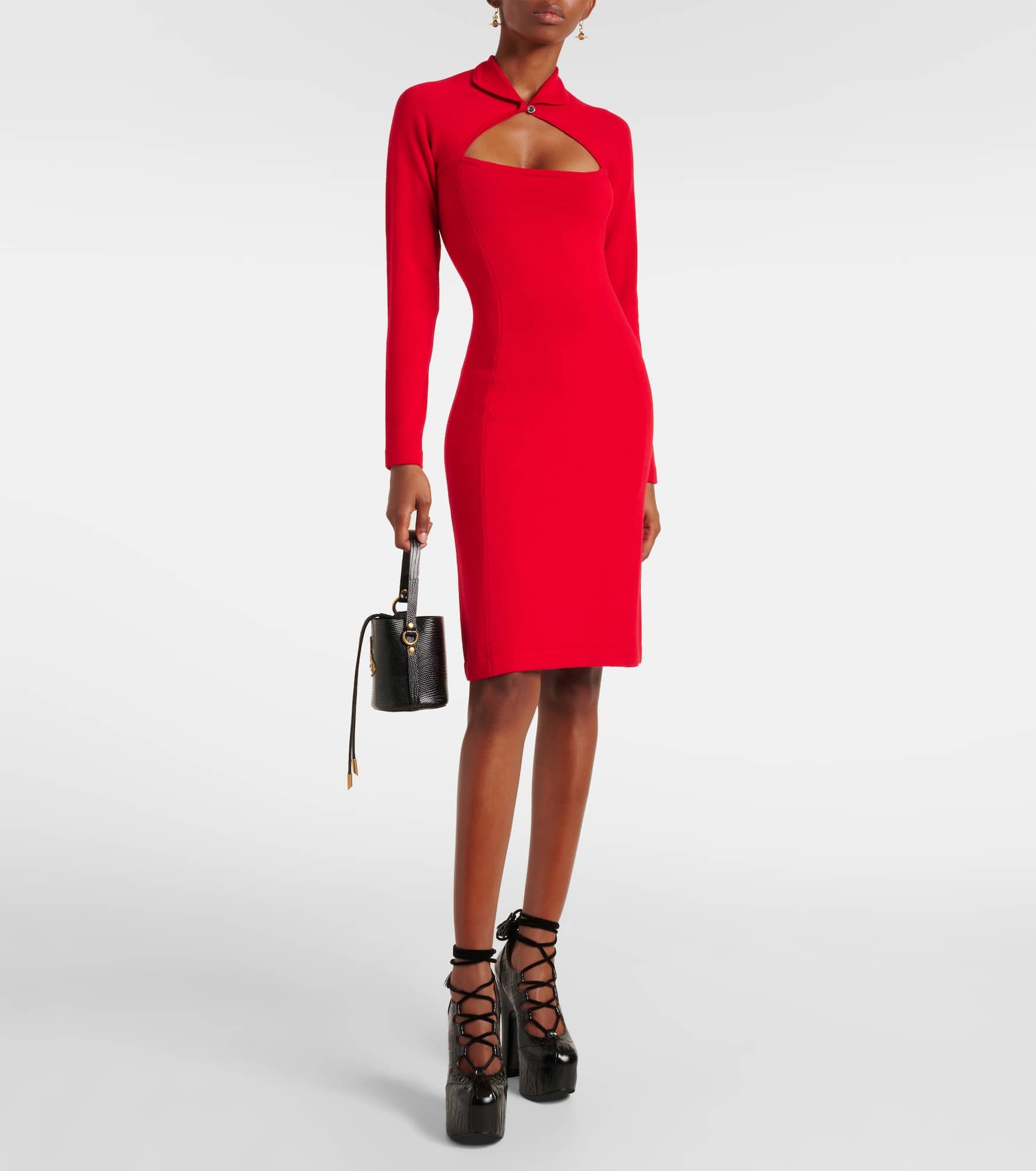 Knitted wool midi dress - 2