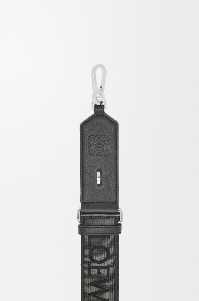 Loewe D-ring strap in Anagram jacquard and calfskin outlook