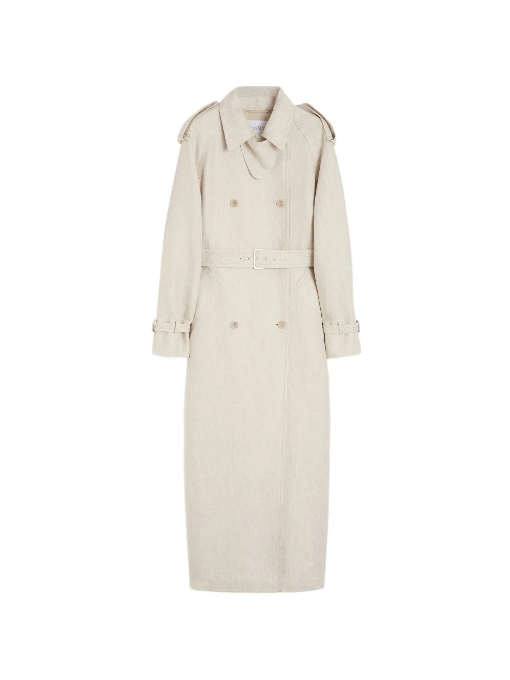 double-breasted belted coat - 1