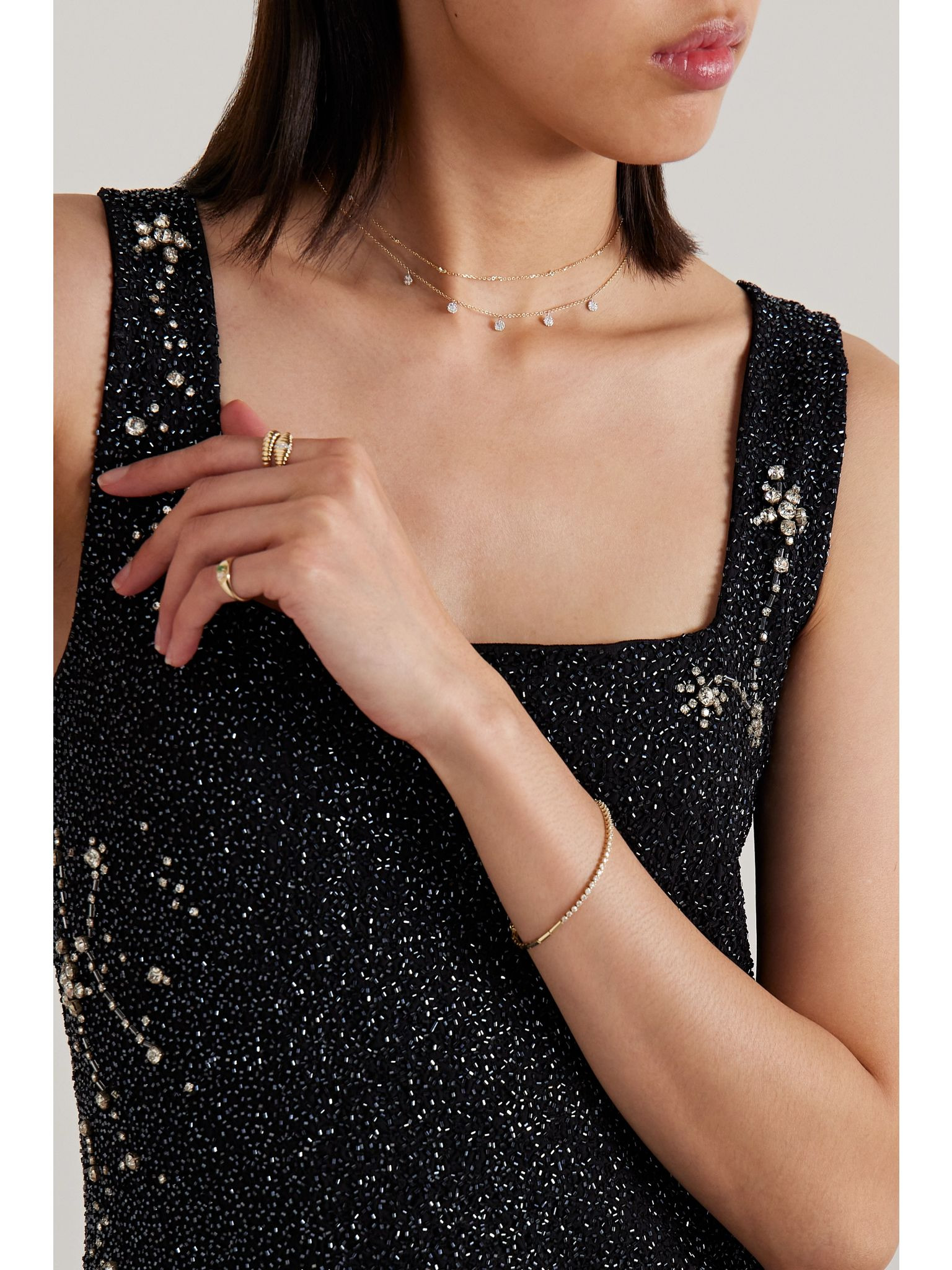 Disco 10-karat gold diamond necklace Gold - 5