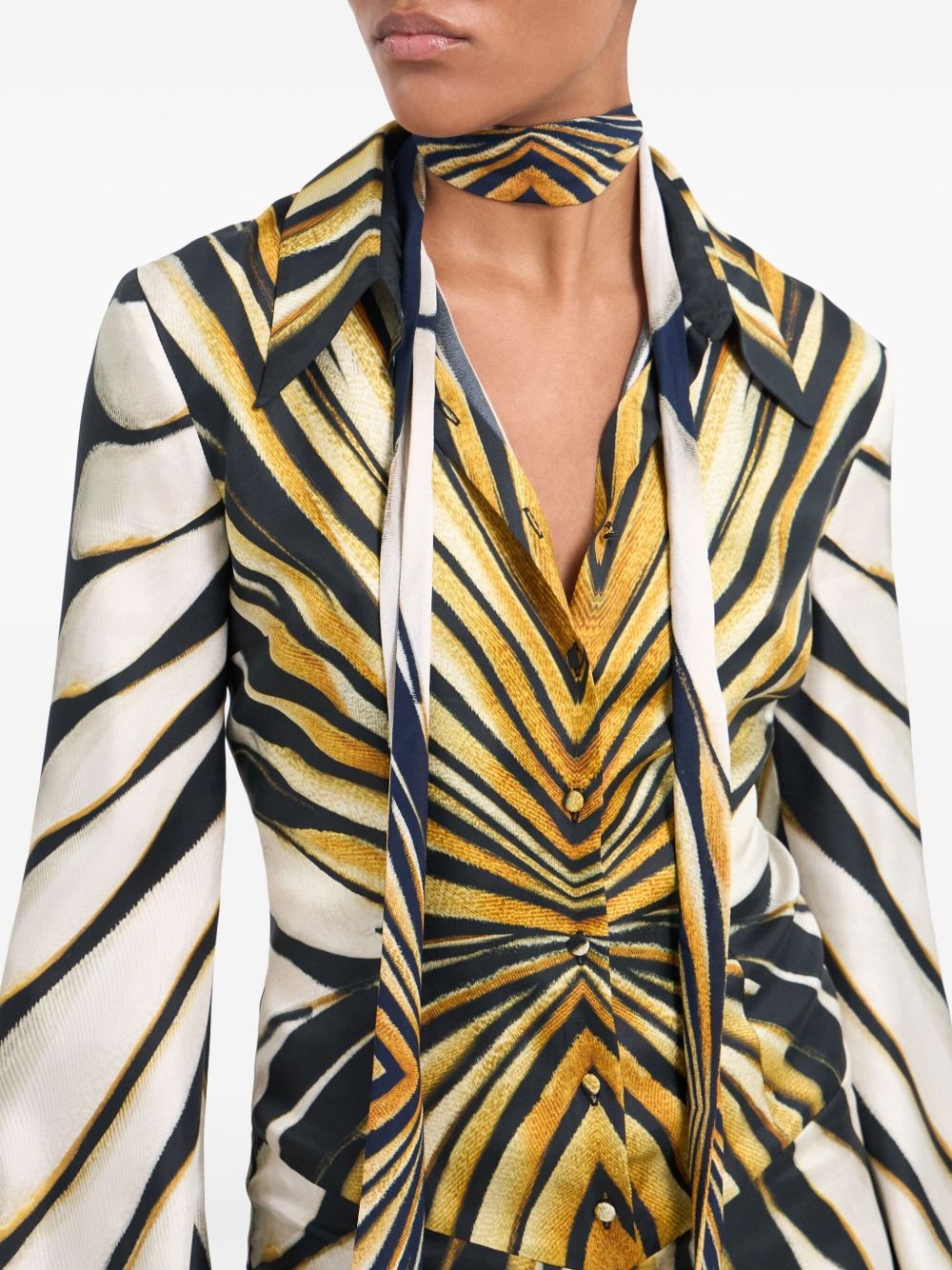 Ray of Gold print silk jumpsuit - 6