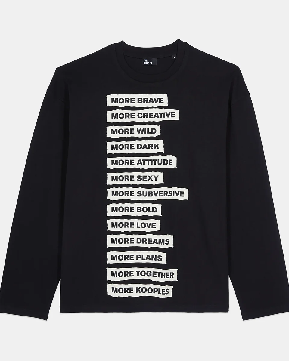 BLACK LONG-SLEEVED T-SHIRT - 1