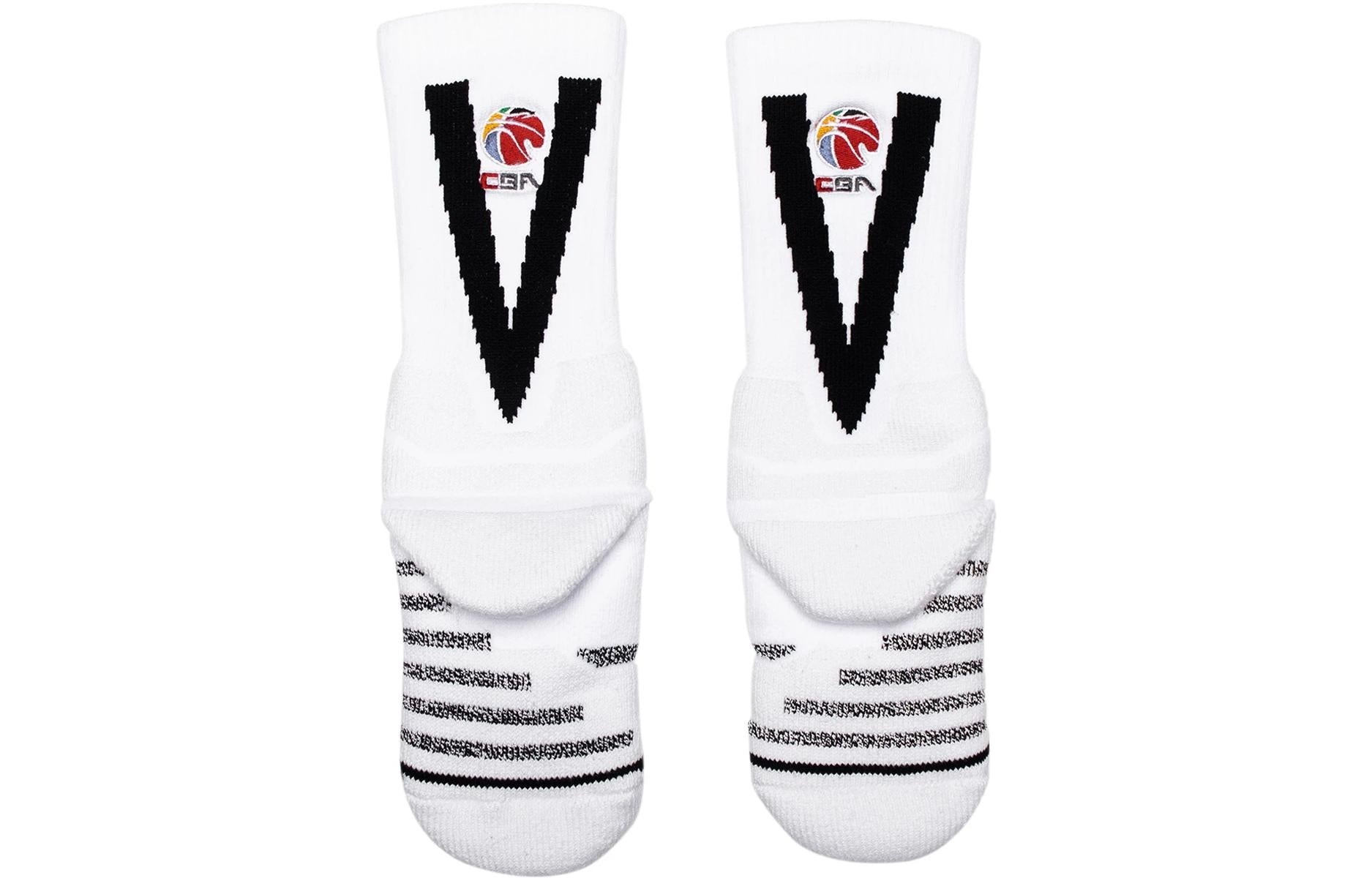 Li-Ning CBA Mid Cut Socks 'White' AWLT021-2 - 3
