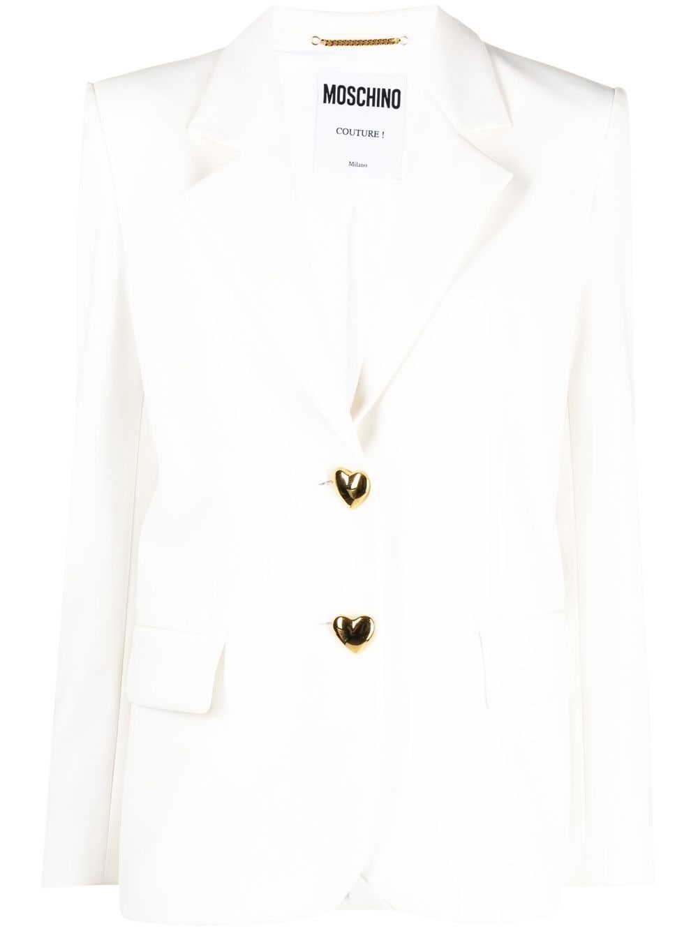 heart-shaped buttons blazer - 1