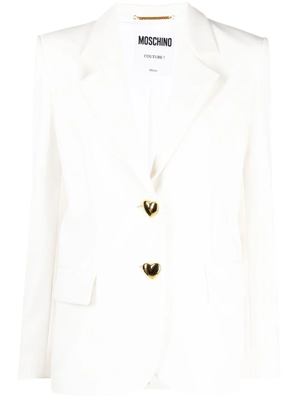 heart-shaped buttons blazer - 1