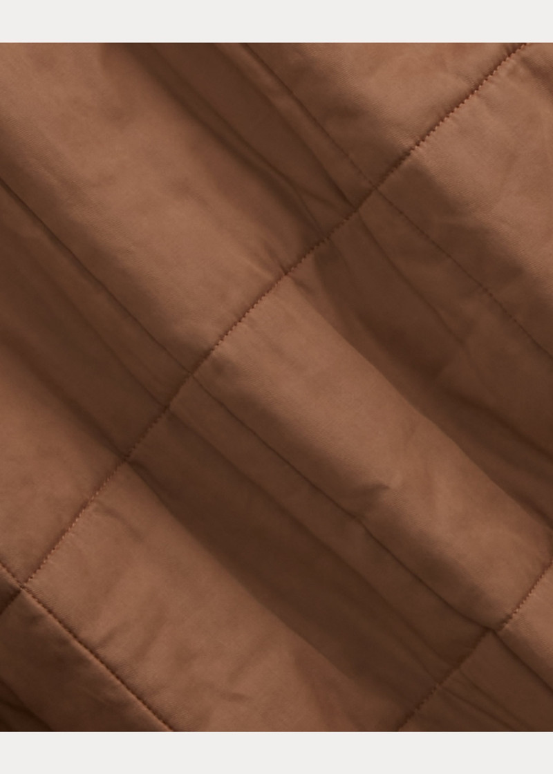 Leather-Yoke Quilted Oilcloth Jacket 5