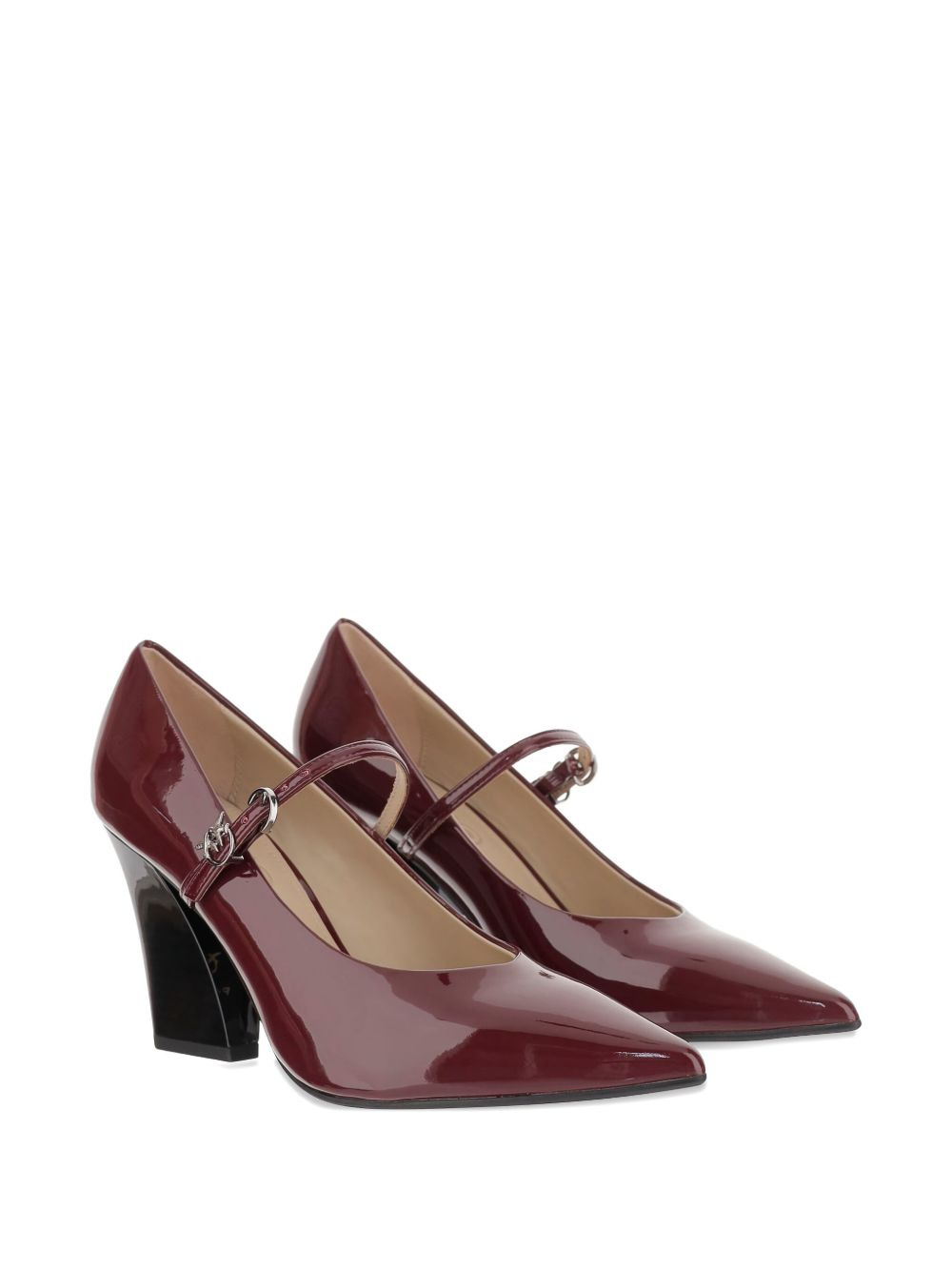 80MM patent leather ankle-strap pumps - 2