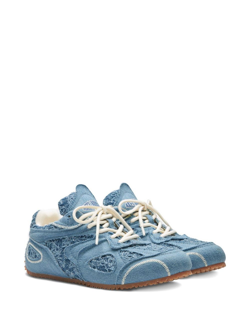 Slow Runner frayed denim low-top sneakers - 2