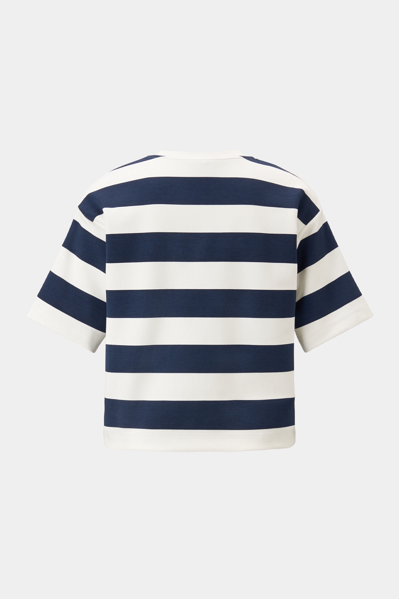 Stacey short-sleeved sweater in Navy blue/off-white - 5