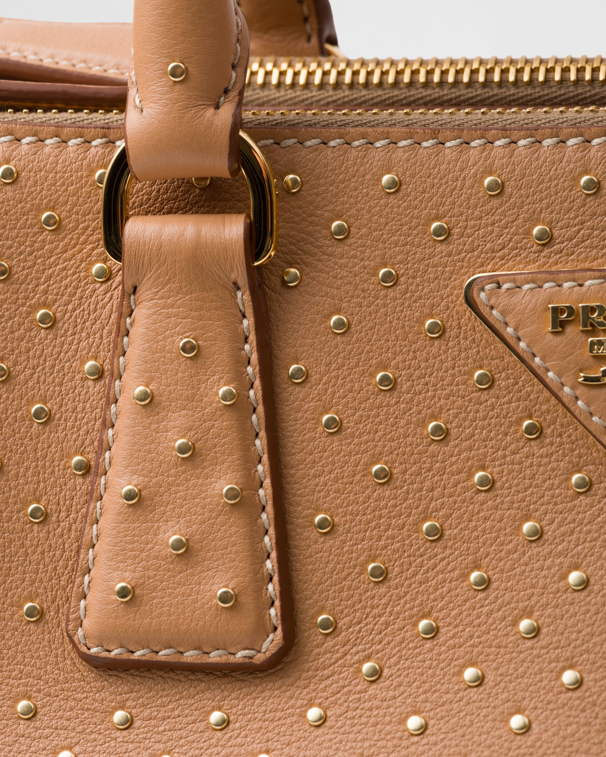 Large Prada Galleria studded leather bag - 6