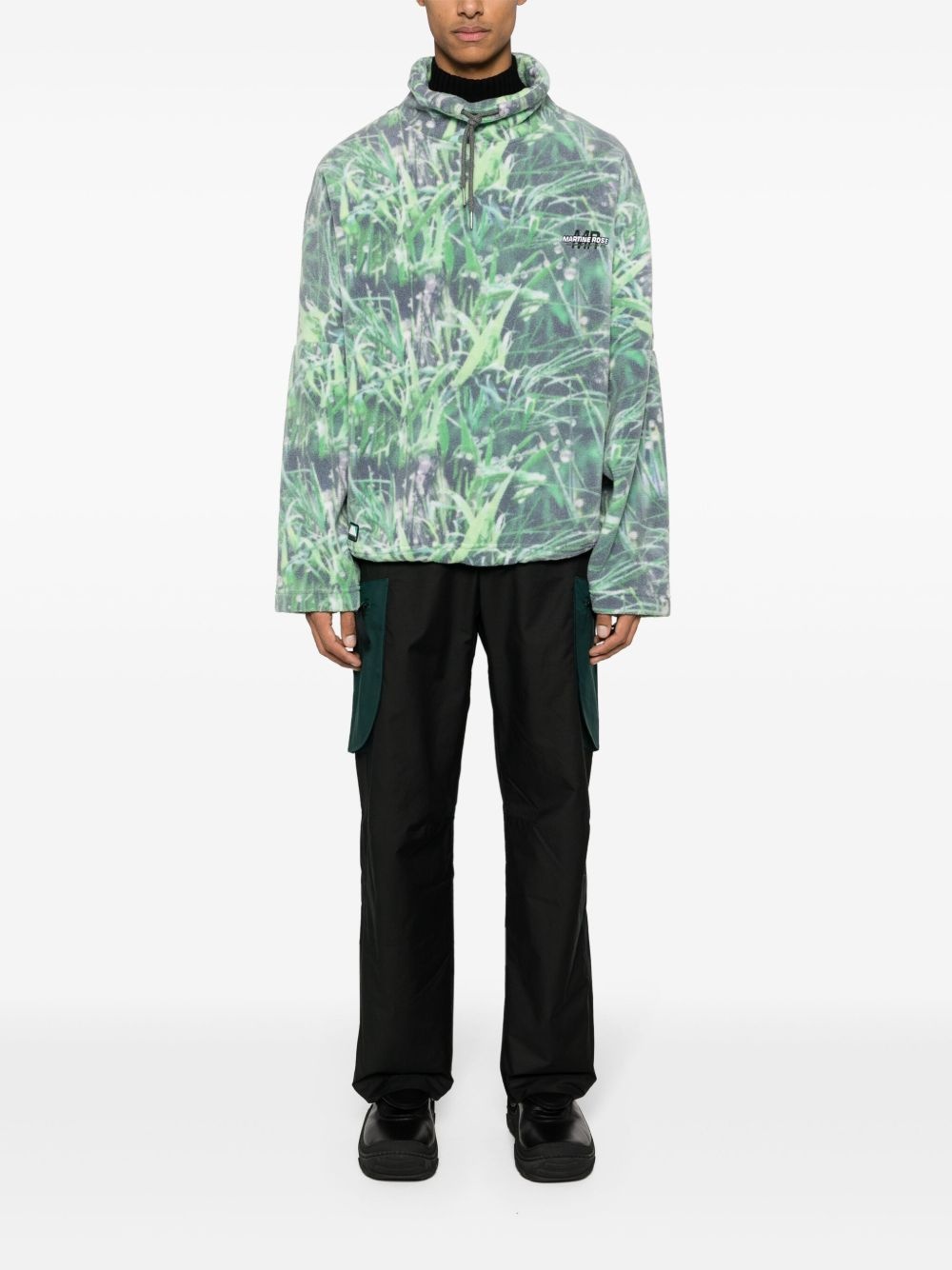 organic-cotton blend cargo trousers - 2