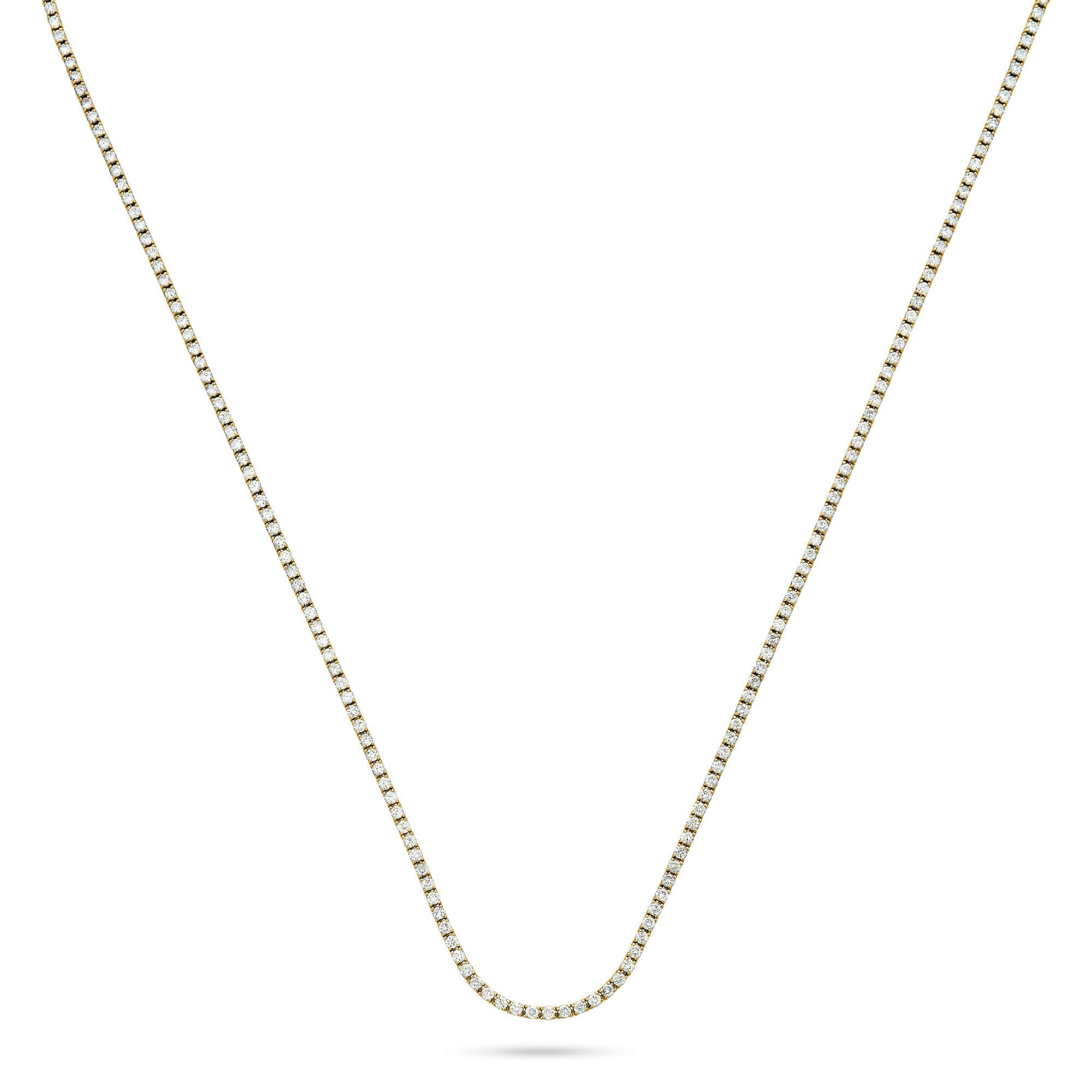 Unflippable Tennis Necklace in Yellow Gold - 3