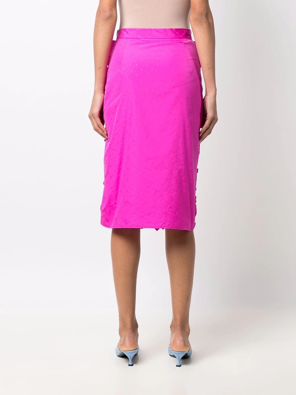 ruffle-detail high-waisted skirt - 4