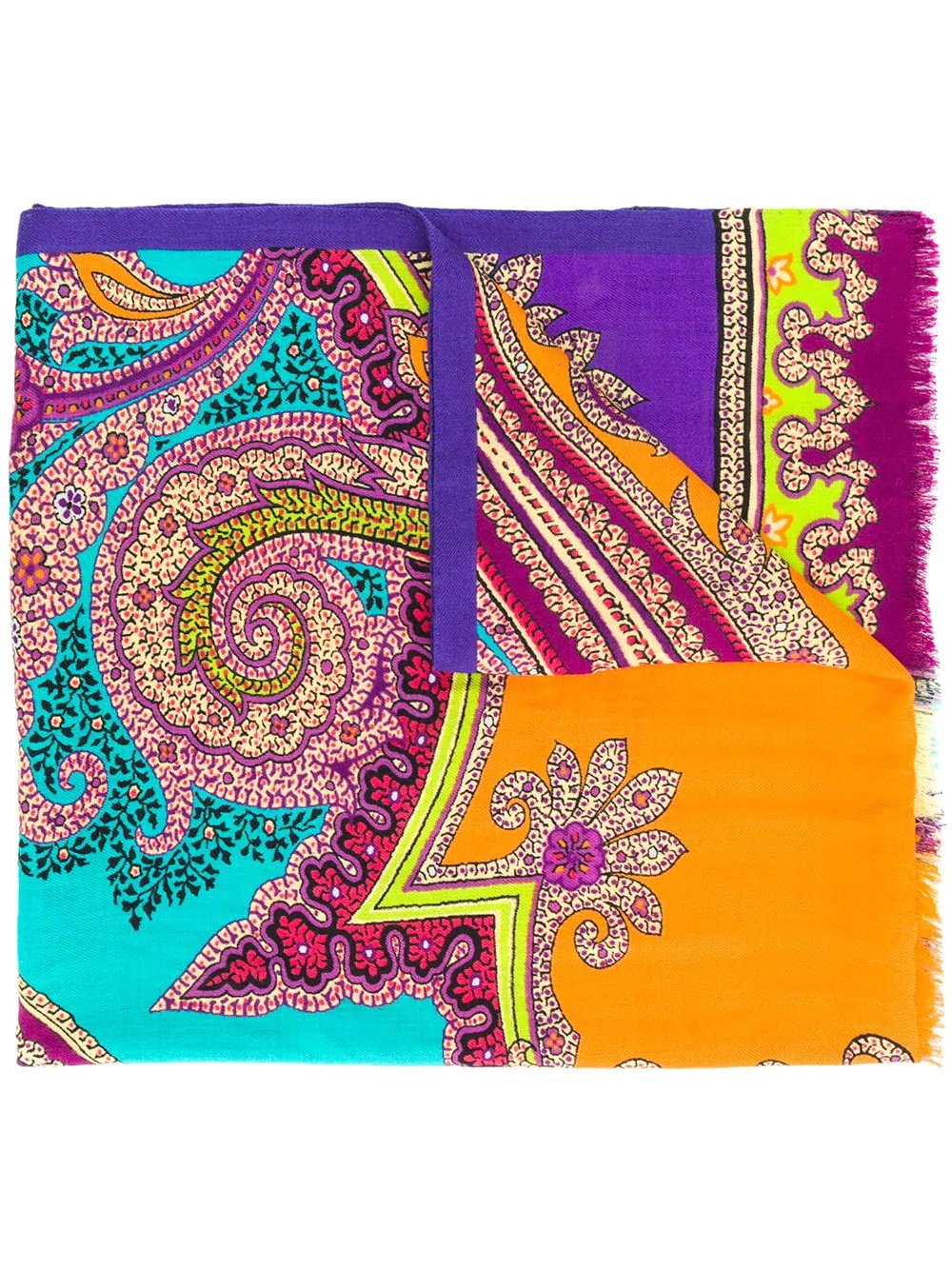 paisley print scarf - 1