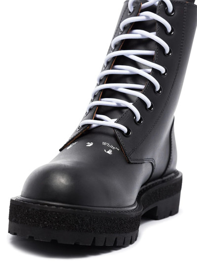 Off-White lace-up combat boots outlook