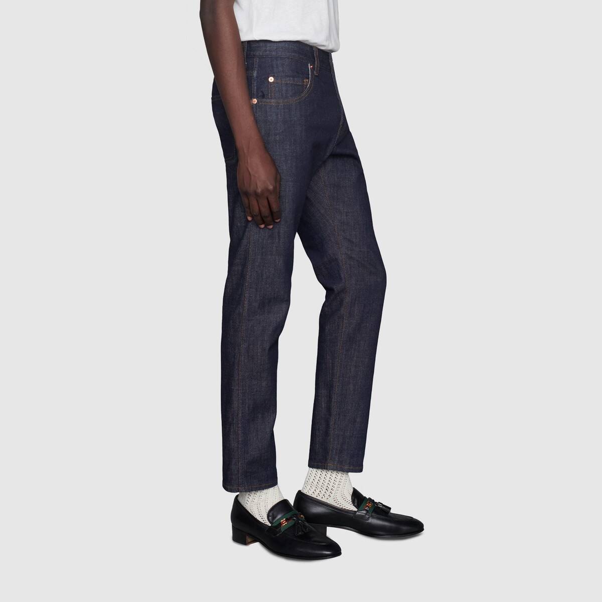 Tapered washed jeans - 4