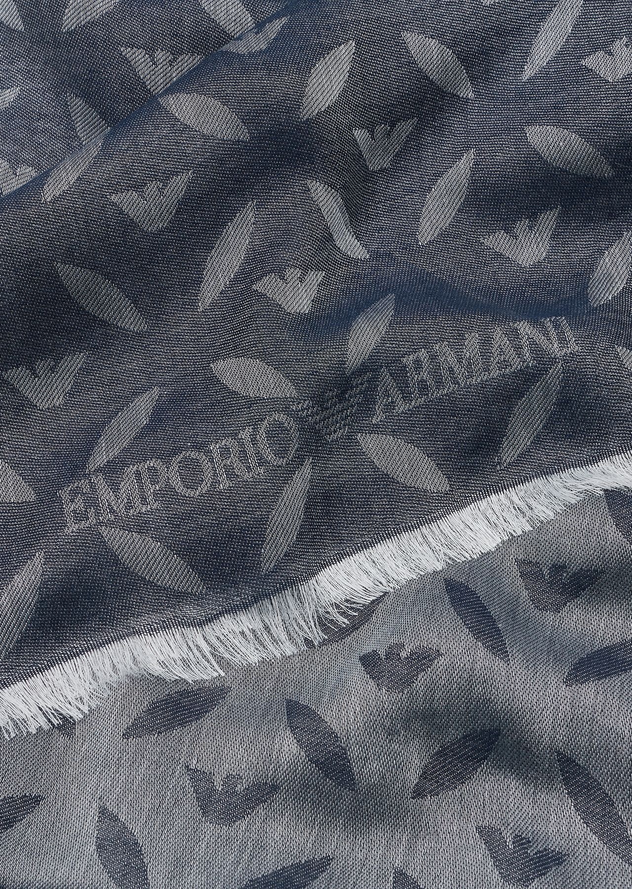 Modal blend foulard with all-over micro-pattern - 2