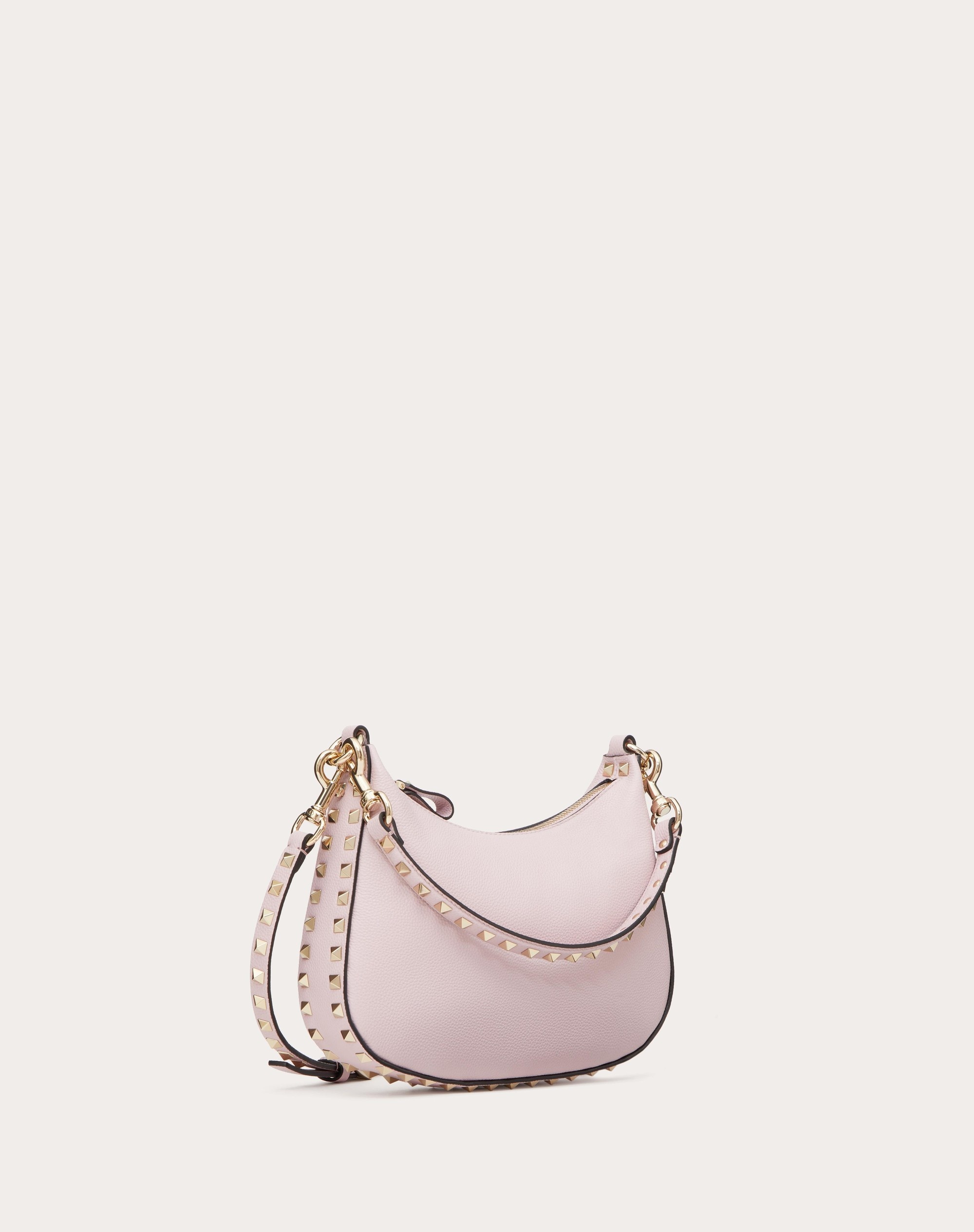 SMALL ROCKSTUD HOBO BAG IN GRAINY CALFSKIN - 3